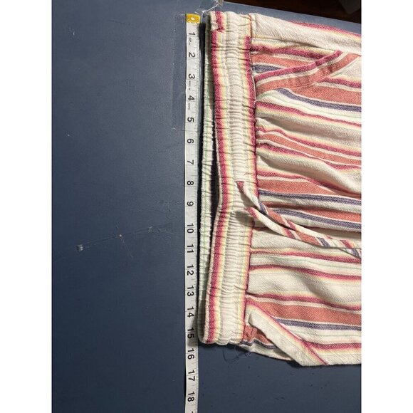 Womens Striped Linen Blend Elastic Waist Pants M Pull On Beachy Boho  Lagom Lage - Picture 5 of 9